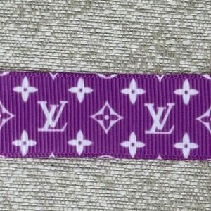 Louis Vuitton Ribbon Purple And Gold Ribbon 1" Wide 3 Yards Long